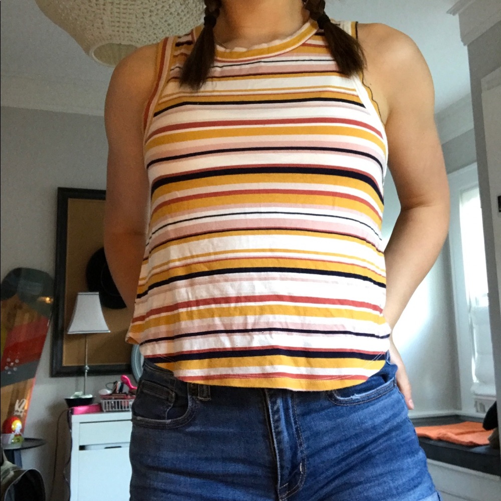 Jewel Toned Striped Tank